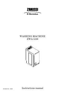 Handleiding Zanussi-Electrolux ZWA 5120 Wasmachine