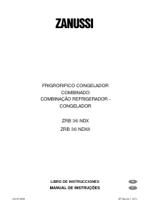 Manual de uso Zanussi ZRB36NDX8 Frigorífico combinado