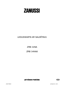 Rokasgrāmata Zanussi ZRB34NA8 Ledusskapis ar saldētavu