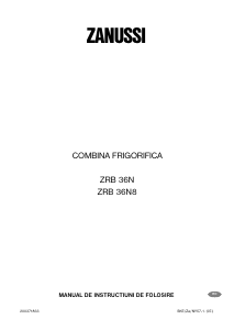 Manual Zanussi ZRB36N8 Combina frigorifica