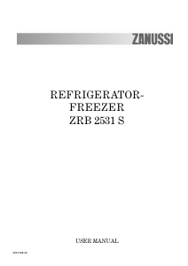 Bruksanvisning Zanussi ZRB2531S Kyl-frys