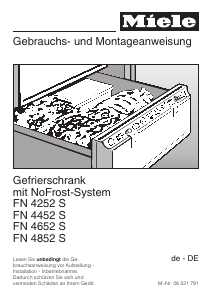 Bedienungsanleitung Miele FN 4252 S Gefrierschrank