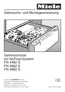 Bedienungsanleitung Miele FN 4892 S Gefrierschrank