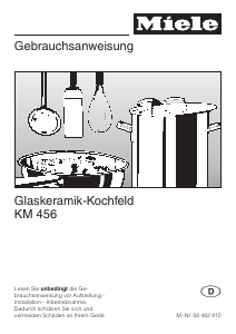 Bedienungsanleitung Miele KM 456 Kochfeld