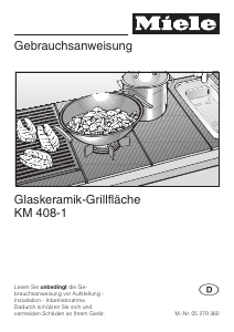 Bedienungsanleitung Miele KM 408-1 Kochfeld