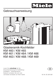 Bedienungsanleitung Miele KM 460 Kochfeld