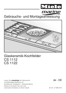 Bedienungsanleitung Miele CS 1122 E Marine Kochfeld