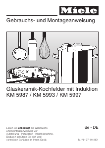 Bedienungsanleitung Miele KM 5987 Kochfeld