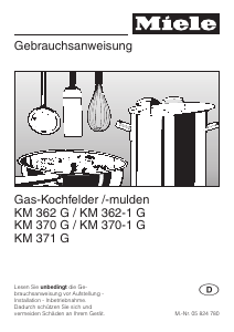 Bedienungsanleitung Miele KM 371 G Kochfeld