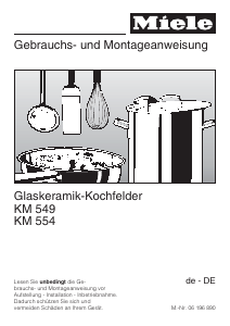 Bedienungsanleitung Miele KM 549 Kochfeld
