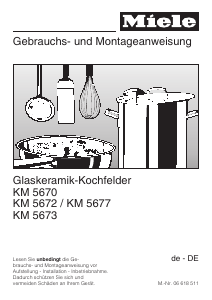 Bedienungsanleitung Miele KM 5672 Kochfeld