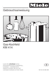 Bedienungsanleitung Miele KM 414 Kochfeld