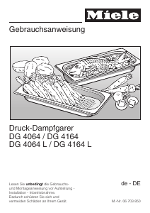 Bedienungsanleitung Miele DG 4164 Backofen
