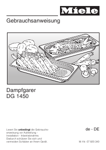 Bedienungsanleitung Miele DG 1450 Backofen