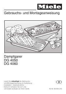 Bedienungsanleitung Miele DG 4060 Backofen