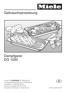 Bedienungsanleitung Miele DG 1050 Backofen