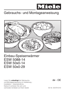 Bedienungsanleitung Miele ESW 5080-29 Wärmeschublade