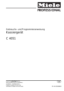 Bedienungsanleitung Miele C 4051 Registrierkasse