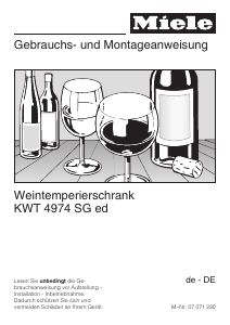 Bedienungsanleitung Miele KWT 4974 SG ed Weinklimaschrank