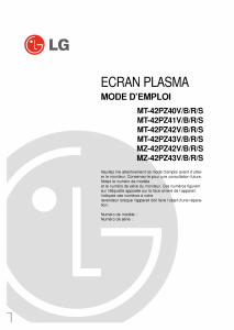 Mode d’emploi LG MT-42PZ41S Téléviseur plasma