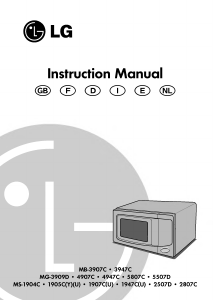 Mode d’emploi LG MS-1905C Micro-onde