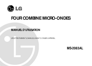 Mode d’emploi LG MS-2083AL Micro-onde