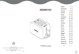 Manual Kenwood TTM027 kMix Boutique Toaster