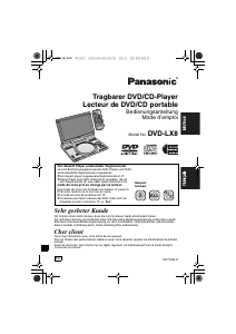 Mode d’emploi Panasonic DVD-LX8EG Lecteur DVD
