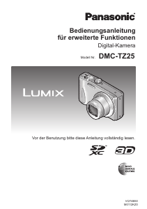 Bedienungsanleitung Panasonic DMC-TZ25EG Lumix Digitalkamera
