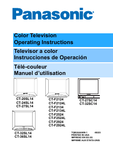 Mode d’emploi Panasonic CT-F2124L Téléviseur