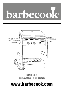 Manual Barbecook Manua 3 Grelhador