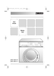 Handleiding Zanussi ZWD14581S1 Was-droog combinatie