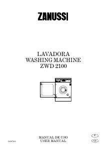 Manual de uso Zanussi ZWD 2100 Lavadora