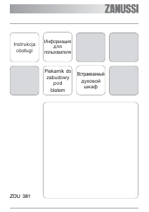 Instrukcja Zanussi ZOU381N Kuchnia