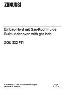 Bruksanvisning Zanussi ZOU332FTIN Spis