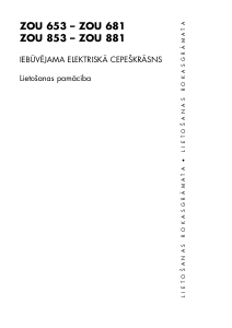 Rokasgrāmata Zanussi ZOU653X Kombinētā plīts