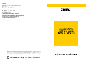 Návod Zanussi ZOU342N Sporák