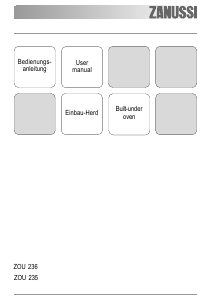 Handleiding Zanussi ZOU236X Fornuis
