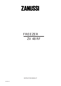 Bruksanvisning Zanussi ZV 48 RF Frys