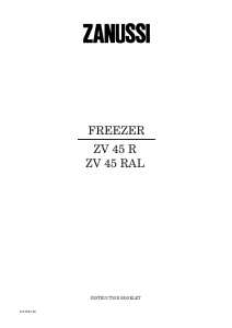 Bruksanvisning Zanussi ZV 45 RAL Frys