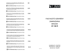Instrukcja Zanussi ZV 180 R Zamrażarka