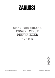 Bedienungsanleitung Zanussi ZV 111 R Gefrierschrank
