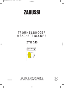 Handleiding Zanussi ZTB 140 Wasdroger
