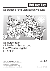 Bedienungsanleitung Miele F 1471 Vi Gefrierschrank