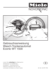 Bedienungsanleitung Miele Econic WT 1500 Waschtrockner
