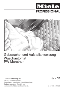 Bedienungsanleitung Miele PW 5062 AV LW Marathon Waschmaschine