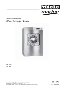 Bedienungsanleitung Miele PW 6241 EL Marine Waschmaschine