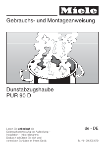 Bedienungsanleitung Miele PUR 90 D Dunstabzugshaube