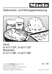 Bedienungsanleitung Miele H 4217 BP Backofen