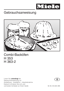 Bedienungsanleitung Miele H 363-2 B Backofen